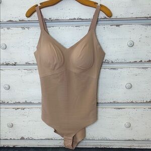 Honeylove Nude Shaping Cami Bodysuit L Built-In Bra Sculpting